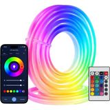 Kentex Mey Ithalat® Kumandalı Su Geçirmez Rgb LED Şerit Işık Müzik Senkronlu Neon LED - 1 m - Renkli