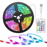 Kentex Mey Ithalat® LED Strip Rgb 5 Metre Çok Renkli Kumandalı Şerit LED Işık Seti - 1 m