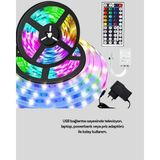 Kentex Mey Ithalat® Su Geçirmez 10M Smart Şerit LED Tv Arkası ve Oda Dekorasyonu Için - 1 m - Renkli