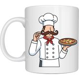 Kentex Pizza Ustası Tasarımlı Porselen Kupa Model 165 – Aşçı Temalı Kahve Kupası – Pizza Sevenlere Hediye – Şef Desenli Beyaz Kupa - Belirtilmemiş - 001 - Beyaz