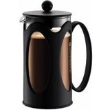 Kenya Kahve Makinesi (Fransız Pres Sistemi, Kalıcı Paslanmaz Çelik Filtre, 1,0 Litre) Siyah