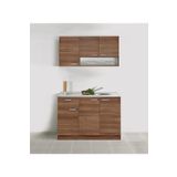 Kenyap Summer Mutfak Dolabı Teak 120 Cm Laminat Tezgah Dahil