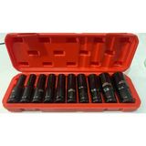 Kenyos 10 Parça 1/2" Uzun Ağır Havalı Lokma Takımı 8-10-12-13-14-16-17-19-22-24 mm Ölçülerle