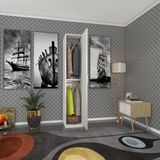 Kenz Life 1 Kapılı Beyaz Gardırop Suntalam Malzemeden Geniş Depolama Alanı ile Öğrenci Dolabı 180*35*42