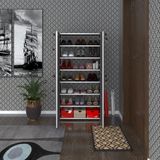 Kenz Life Ayakkabılık Ayakkabı Dolabı Kilitli Gutan Gri 140*70*32 Kapaklı Ofis Dolabı Iki Bölme