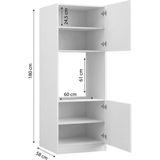 Kenz Life Kenzlife Ankastre Fırın Dolabı Bigemdf Byz 180*60*56 % 100 Mdf Mutfak - Beyaz