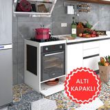 Kenz Life Kenzlife ankastre modülü kabini vanadyum3 byz fırın ocak dolabı kapaklı