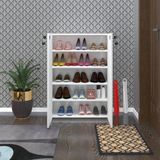 Kenz Life Kenzlife Ayakkabılık Ayakkabı Dolabı Kilitli Be Real Byz 100*70*32 Kapaklı Arkalıklı Ofis Dolabı - Beyaz