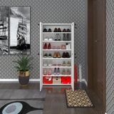 Kenz Life Kenzlife Ayakkabılık Ayakkabı Dolabı Kilitli Be Real Byz 140*70*32 Kapaklı Arkalıklı Ofis Dolabı Iki Bölme - Beyaz