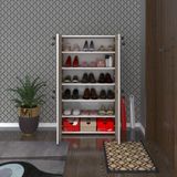 Kenz Life Kenzlife Ayakkabılık Ayakkabı Dolabı Kilitli Be Real Crd 120*70*32 Kapaklı Arkalıklı Ofis Dolabı Iki Bölme - Beyaz