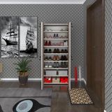 Kenz Life Kenzlife Ayakkabılık Ayakkabı Dolabı Kilitli Be Real Crd 160*70*32 Kapaklı Arkalıklı Ofis Dolabı Iki Bölme - Beyaz