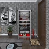 Kenz Life Kenzlife Ayakkabılık Ayakkabı Dolabı Kilitli Be Real Gri 160*70*32 Kapaklı Arkalıklı Ofis Dolabı Iki Bölme - Beyaz