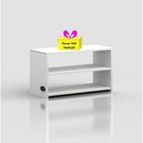 Kenz Life Kenzlife Ayakkabılık Goya Byz 040*70*30 Arkalıksız Ayakkabı Ofis Dolabı + Tekli Duvar Rafı Hediyeli - Beyaz