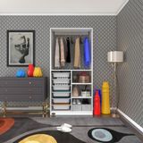 Kenz Life Kenzlife Giysi Dolabı Yalın Byz 180*090*30 Kapaksız Arkalıksız 6 Sepetli - Beyaz