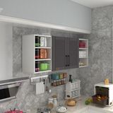 Kenz Life Kenzlife hazır mutfak dolabı domates60 gri mod2 60*160*32 mebran kapak suntalam gövde - Renk