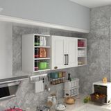 Kenz Life Kenzlife hazır mutfak dolabı domates90 byz mod1 90*160*32 mebran kapak suntalam gövde - Renk - Beyaz