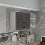 Kenz Life Kenzlife hazır mutfak dolabı maydanoz90 gri mod2 90*120*32 mebran kapak suntalam gövde - Renk