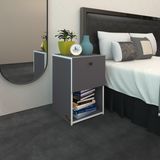 Kenz Life Kenzlife Komodin Izumi Gri 60*39*39 Komidin Kitaplık Ayakkabılık Kapaklı Arkalıklı