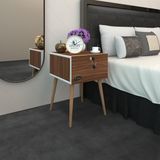 Kenz Life Kenzlife Komodin Kazuki Cvz 60*39*39 Komidin Ahşap Ayaklı Kitaplık Ayakkabılık Kapaklı Arkalıklı