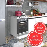 Kenz Life Kenzlife Krom Mutfak Dolabı Suntalam Malzeme 89,5x60x62 Ölçülerle Kapaklı ve Ayaklı