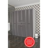 Kenz Life Kenzlife Membran Çamaşır-Kurutma Makinesi Dolabı ve Giysi Dolabı Suyuti Sağ Gribyz 180*170*60 Mebran Kapak Mdf Gövde Banyo - GRİBYZ