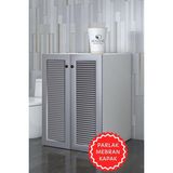 Kenz Life Kenzlife Membran Çamaşır Makinesi Dolabı Kapaklı Tatyana Gribyz 90*70*60 Mebran Kapak Mdf Gövde Banyo Ofis Kapaklı Arkalıksız - GRİBYZ