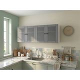 Kenz Life Kenzlife Membran Hazır Mutfak Dolabı Safderun Gribyz Panjur 160*60*32 Mebran Kapak Suntalam Gövde Arkalıklı - Beyaz
