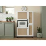 Kenz Life Kenzlife Mini Fırın Dolabı Alpkuntsağ Mat Beyaz 148*90*30 Hazeran Kare Kapak Mdf Gövde - 00 Beyaz