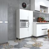 Kenz Life Kenzlife Mini Fırın Dolabı Alpkuntsol Beyaz Suntalam Modern Tasarım 148x90x30 cm 5 Raflı