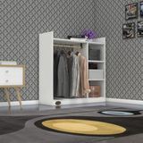 Kenz Life Kenzlife Modern Giysi Dolabı Kapaksız 4 Raflı Suntalam Malzeme 90x90x30 cm