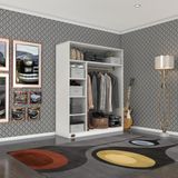 Kenz Life Kenzlife Modern Tasarımlı Giysi Dolabı Necmettin 150*120*40 cm Beyaz Suntalam Kapaksız Ayna Yok