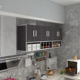 Kenz Life Kenzlife Modern Tasarımlı Hazır Mutfak Dolabı Gri Suntalam 060*150*32 Kapaklı Raflı Fonksiyonel
