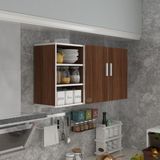 Kenz Life Kenzlife Modern Tasarımlı Mutfak Dolabı 060*120*22 Kapaklı Raflı Suntalam Malzemeden - Ceviz