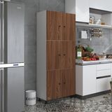 Kenz Life Kenzlife Mutfak Dolabı Tahiri Cvzbyz 188*80*37 Çok Amaçlı Dolap Arkalıklı - renk - Ceviz