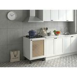 Kenz Life Kenzlife Ocak Dolabı Kamuran Mat Beyaz 85*60*56 Hazeran Kare Kapak Suntalam Gövde Arkalıksız - 00 Beyaz