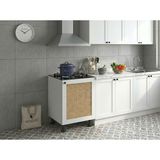 Kenz Life Kenzlife Ocak Dolabı Kamuran Mat Beyaz 85*60*56 Jut Kare Kapak Mdf Gövde Arkalıksız - 00 Beyaz