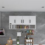 Kenz Life Kenzlife severus byz kapaklı raflı hazır mutfak banyo Dolabı 060*120*22 ölçü suntalam mat beyaz