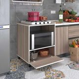 Kenz Life Klasik Ocak Dolabı Bennu CRD 85*70*60 cm Montajsız Sabit Tabla ile Hazır Mutfak