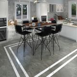 Kenz Life Knsz Masa Sandalye Takımı HEM105ZENGIN Cvzsyh 130*070 6 Sandalye Syhsyh Kolçaklı Sırt Minderli - Ceviz