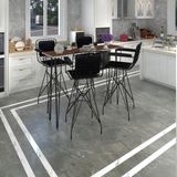 Kenz Life Knsz Masa Sandalye Takımı HEM105ZENGIN Cvzsyh 140*040 4 Sandalye Syhsyh Kolçaklı Sırt Minderli - Ceviz