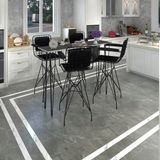 Kenz Life Knsz Masa Sandalye Takımı HEM105ZENGIN Grisyh 140*040 4 Sandalye Syhsyh Kolçaklı Sırt Minderli