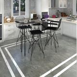Kenz Life Knsz Masa Sandalye Takımı HEM105ZENGIN Grisyh 140*040 4 Sandalye Syhsyh Kolçaklı