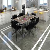 Kenz Life Knsz Masa Sandalye Takımı HEM75MAZLUM Crdsyh 130*090 Klçsm 6 Sandalye Syhsyh Kolçaklı Sırt Minderli - Renkli