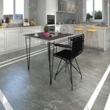 Kenz Life Knsz Masa Sandalye Takımı HEM75MAZLUM Grisyh 060*060 Klçsm 1 Sandalye Syhsyh Kolçaklı Sırt Minderli