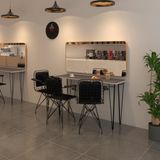 Kenz Life Knsz Masa Sandalye Takımı HEM75MAZLUM Grisyh 120*040 Klçsm 3 Sandalye Syhsyh Kolçaklı Sırt Minderli