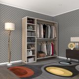 Kenz Life Modern Giysi Dolabı 2 Kapaklı Suntalam Malzeme ile 180 cm Genişlikte - Renkli