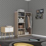 Kenz Life Modern Giysi Dolabı Taci 4 Raflı Suntalam Malzeme ile 120 cm Yükseklik - Cordoba