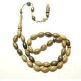 KENZİDAR 🥇USTA İŞİ PELESENK TESBİH 8x13,5 MM. - Yeşil - Sarı