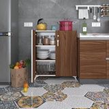 Kenzlife 2 Kapılı Dolap Çilem 088*070*032 Cvz Kilitli Ayaklı Banyo Mutfak Ofis Kitaplık Ayakkabılık Kiler
