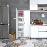 Kenzlife 2 kapılı dolap çilem 188*090*032 byz kilitli ayaklı banyo mutfak ofis kitaplık ayakkabılık kiler - Beyaz